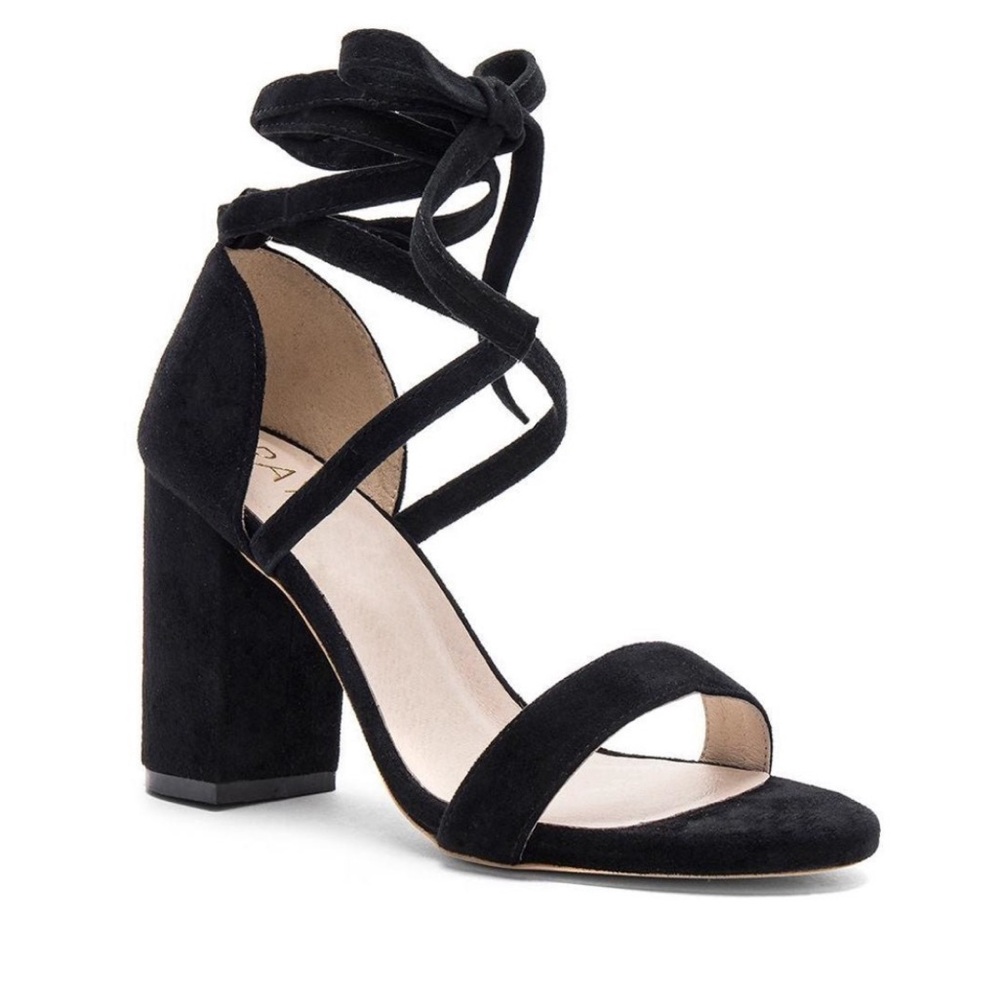 Revolve Raye Laurel Ankle-wrap Strappy Heels